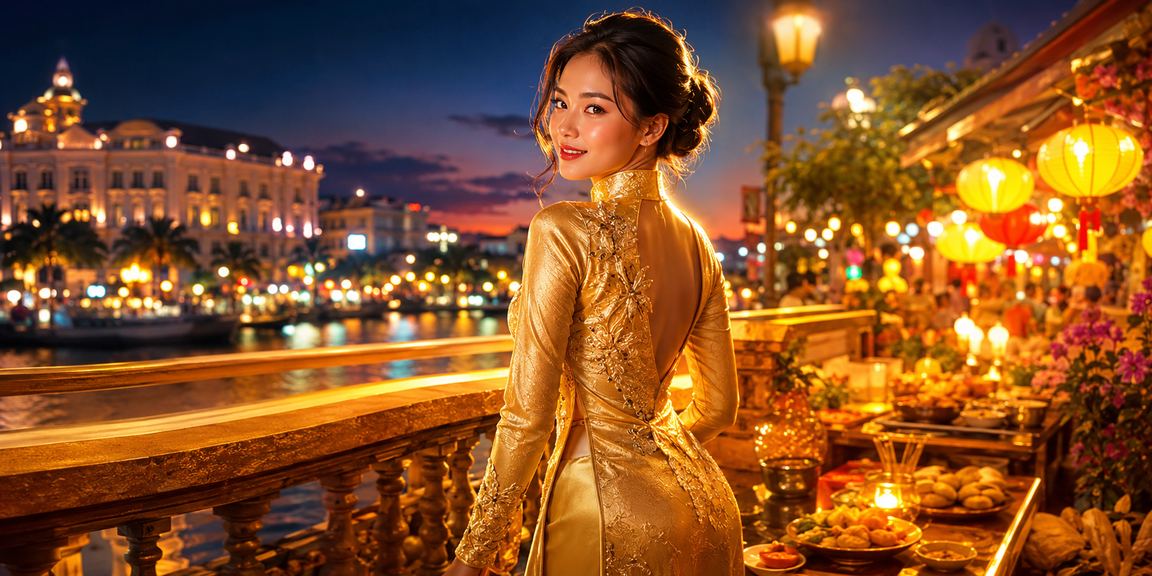 Hà Nội – người dùng áo dài thực hiện giao dịch tài chính trực tuyến trên nền tảng cá cược