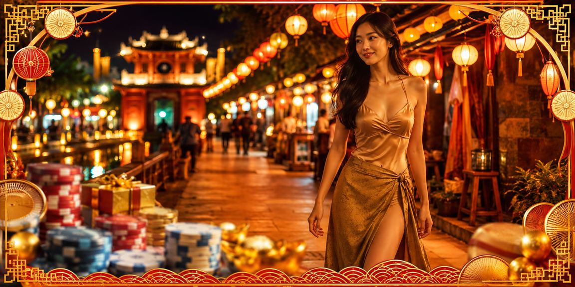 Chợ đêm Hà Nội – không khí hứng khởi khi theo dõi jackpot slots trực tuyến về đêm